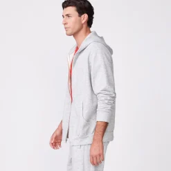 MONROW Zip Up Hoody HEATHERGREY Store